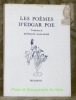 Les poèmes d’Edgar Poe. Traduction de Stéphane Mallarmé. Collection du Bouquet, n.° 35.. POE, Edgar.