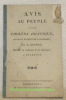Avis au peuple sur le choléra asiatique. Ouvrage traduit de l’allemand par L. Hennet.. 
