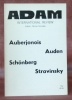 ADAM International review. N° 379 - 384, 1973 - 74. Auberjonois - Auden - Schöonberg - Stravinsky.. 