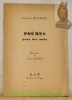 Poèmes pour des amis. Hors-textes de Gustave Buchet.. BUCHET, Gérard.