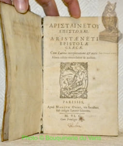 Aristaeneti epistolae graecae. Cum latina & notis. Altera editio emendatior & auctior.
