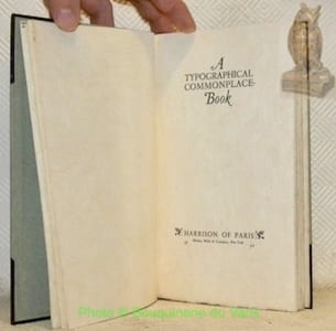 A Typographical Commonplace Book.