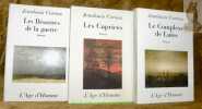 3 titres (trilogie). 1. Les Désastres de la guerre. Roman. 2. Les Caprices. Roman. 3. Le Complexe de Laïos. Roman.. CORNUZ, Jeanlouis.