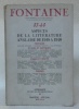 Aspects de la littérature anglaise (1918 à 1945). Présentés par Kathleen Raine et Max-Pol Fouchet. . 