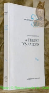 2 Titres. Collection “Critique”. 1. L’au-delà du verset. Lectures et discours talmudiques. 2. A l’heure des nations.