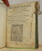 Le Metamorfosi di Ovidio, Ridotte da Giovanni Andrea dell’Anguillara, in ottava rima, Impressione Quinta, Al Christianisimo Rèdi Francia Henrico ...