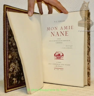 Mon amie Nane. Edition ornée de gravures sur bois originales par Carlège. (Tirage de Tête avec SUITE sur Chine - Reliure d’Art signée BAUD-BOVY - ...
