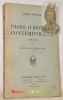 Pages d’histoire contemporaine (1895-1916), préface de Philippe Godet.. BONNARD, Albert.