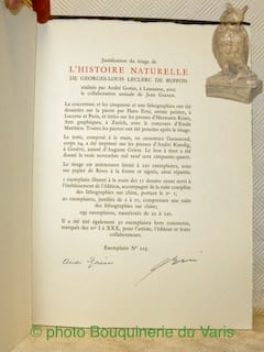 Histoires naturelles: textes choisis; illustré de lithographies originales de Hans Erni.. Buffon - Erni, Hans.