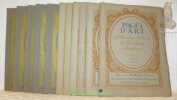 Pages d’Art. Art ancien & moderne, Littérature, Musique. Revue Mensuelle Suisse Illustrée. 8me année complète. Nos 1 à 12, 1922.  . Collectif.