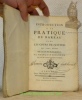 Introduction à la pratique du bareau dans les cours de justices qui sont régies par la Loi du Plait-Général.. Seigneux, François.