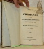 Essai sur les Communes et sur le Gouvernement municipal dans le Canton de Vaud, par un membre du Grand Conseil. 2 Volumes.. (Clavel, David François ...