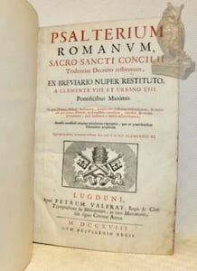 Psalterium Romanum, Sacro-Sancti Concilii Tridentini Decreto restitutum, Ex Breviario Nuper restituo, a Clemente VIII. et Urbano VIII. Pontificibus Maximis.