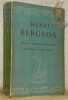 Essais et témoignages recueillis par Albert Béguin et Pierre Thévenaz. Collection Les Cahiers du Rhône, hors série.. BERGSON, Henri.