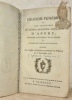 Oraison funèbre de son Excellence Mr. Louis-Auguste-Philippe d’Affry, premier Landamman de la Suisse & Avoyer du Canton de Fribourg, prononcé dans ...