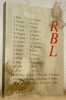 RBL 1-4, 2006. La Revue de Belles-Lettres, 130e année. J. Réda - P. Chapuis - J. Chessex - A. Emaz - J.-F. Tappy - P. Voélin - J. Roudaut - J.E. ...
