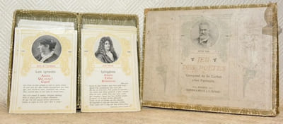 Jeu des Poètes. Composé de 80 Cartes avec Portraits.