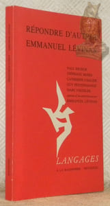 Répondre d'autrui Emmanuel Lévinas. Collection Langages.