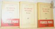 Le Grand Recueil. 3 Volumes. 1: Pièces. 2: Méthides: 3: Lyres.. Ponge, Francis.