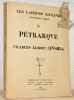 Pétrarque. Les cahiers romands, deuxième série 8.. CINGRIA, Charles Albert.