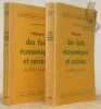 Histoire des faits économique et sociaux de 1800 à nos jours. Tome I et II. Collection Histoire du travail et de la vie économique.. PHILIP, André.