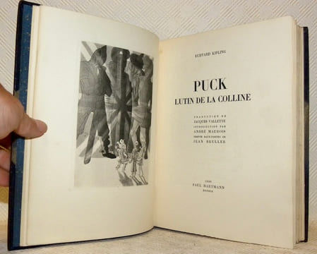 Puck, lutin de la colline. Traduction de Jacques Vallette. Introduction par André Maurois. Trente eaux-fortes de Jean Bruller.. KIPLING, Rudyard.