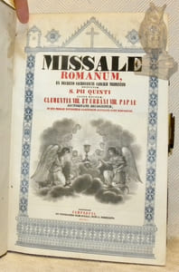 Missale romanum, ex Decreto Sacrosancti Concilii Tridentini restitutum, S. Pii Quinti jussu editum, Clementis VIII. et Urbani VIII. Papae Auctoritate Recognitum, in quo Missae Novissimae Sanctorum Accurate sunt Dispositae.