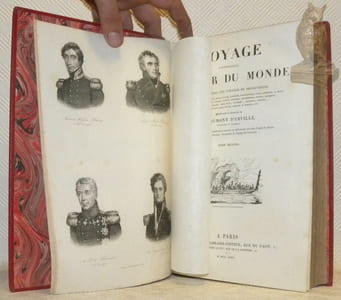 Voyage pittoresque autour du monde. Résumé général des voyages de découvertes de Magellan, Tasman, Dampier, Anson, Byron, Wallis, Carteret, Bougainville, Cook, Lapérouse, G. Blich, Vancouver, D’Entrecasteaux, Wilson, Baudin, Flinders, Krusenstern, Porter, Kotzebue, Freycinet, Bellinghausen, Basil Hall, Duperrey, Paulding, Beechy, Dumont d’Urville, Lutke, Dillon, Laplace, B. Morrell, etc. Accompagné de cartes et de nombreuses gravures en taille-douce sur acier, d’après les dessins de M. de Sainson, dessinateur dur Voyage de l’Astrolabe. Tome premier et tome second. (2 Volumes, complet).