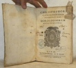 Christophori Clavii Bambergensis Ex Societate Iesu, Horologiorum Noua Descriptio.. CLAVIUS, Christophorus.