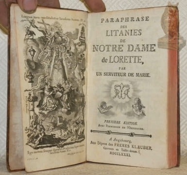 Paraphrase des litanies de Notre Dame de Lorette, par un serviteur de Marie. Premiere edition, avec permission de l’Ordinaire.. (KLAUBER, Joseph ...
