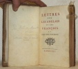 Lettres sur les Anglois et les François et sur les voiages.. (MURALT, Béat Louis de).