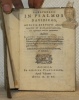 Paraphrasis in psalmos davidicos, additis brevibus argumentis et explanationibus, in quinque libros congesta: Auctore Ioachim Hopper Frisio. Cum ...