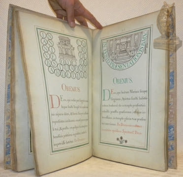 Manuscrit ecclésiastique du XIXe siècle : Orationes dicendae ante benedictionem sanctissimi sacramenti. In Ecclessia Parrochiali Massiliensi Sancto ...