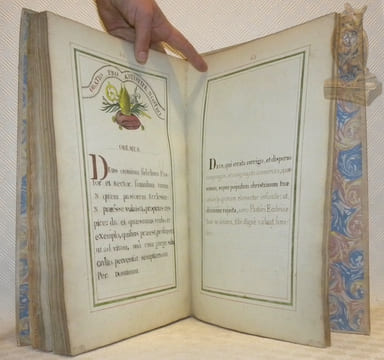 Manuscrit ecclésiastique du XIXe siècle : Orationes dicendae ante benedictionem sanctissimi sacramenti. In Ecclessia Parrochiali Massiliensi Sancto ...