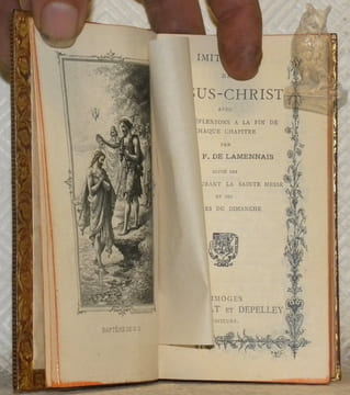Imitation de Jésus-Christ avec des réflexions à la fin de chaque chapitre, suivie des prières durant la messe et des vêpres du dimanche.. Abbé F. de ...