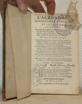 L’Agronome, ou Dictionnaire portatif du Cultivateur, contenant toutes les connoissances nécessaires pour gouverner les Biens de la Campagne, & les ...