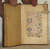 Petit Livre d’Heure. (62 Pages manuscrites entièrement enluminées).. Anonyme.