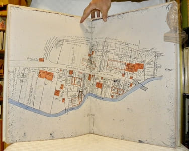Reproduction d’un cadastre de la fin du XVIIe siècle de la commune de Corcelles-près-Payerne.