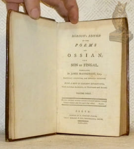 Morison's Edition of the Poems of Ossian, the Son of Fingal. Translated by James Macpherson, carefully corrected, and greatly improved. With a sett of elegant engravings, from original drawings, by Stothard and Allan. Volume first and volume second. (2 Volumes - complete).