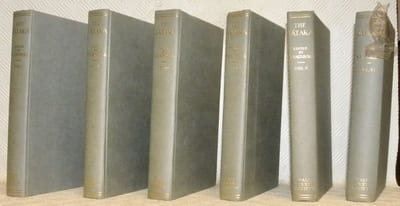 The Jataka together with its commentary, being tales of the anterior births of Gotama Buddha. For the first time edited in the original Pali by V. Fausboll. 7 Volumes (complete). Collection Pali Text Society, nos.° 42, 43, 44, 155, 156, 157 and 158.
