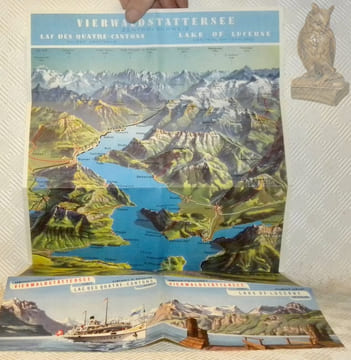 Dépliant touristique de la Compagnie de Navigation Lac des Quatre-Cantons Suisse.. Anonyme.