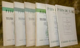 Pays du Lac. Cahiers de po&eacute;sie. Premi&egrave;re s&eacute;rie, num&eacute;ros 1-2-3, deuxi&egrave;me s&eacute;rie, num&eacute;ros 1-2-3. (6 Volumes).. Collectif.