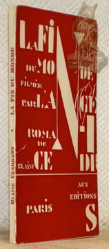 La fin du monde. Filmée par l'ange N. D., avec une préface de l’auteur. Couverture de Fernand Léger.. CENDRARS, Blaise.