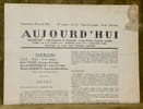 Aujourd’hui. Hebdomadaire. 2me Ann&eacute;e - n&deg; 74.. Collectif.