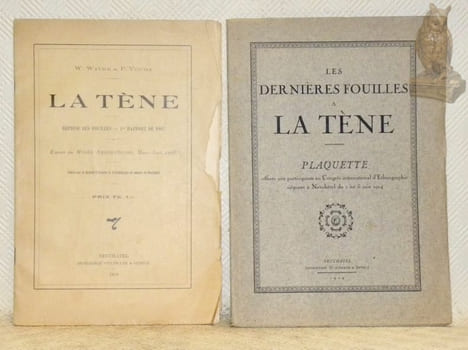 La Tène. Reprise des fouilles - 1er rapport de 1907. Extrait du Musée Neuchatelois, Mars-Avril 1908. Avec : Les dernières fouilles à La Tène. ...
