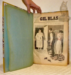 Gil Blas, illustré hebdomadaire. Journal politique, litteraire et mondain. N° 1 (3e année), 1 janvier 1893 au n° 53, 30 décembre 1893.  N° 1 (4e année), 7 janvier 1894 au n° 52, 30 décembre 1894. (2 Volumes avec 105 numéros à la suite).
