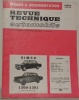 Revue technique automobile. Etudes et documentation.  Simca. 1301 - 1501.. 