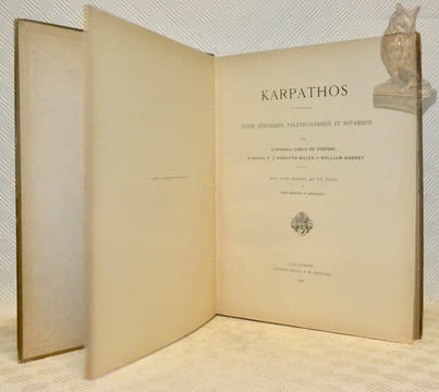 Karpathos. Etude géologique, paléontologique et botanique. Avec treize planches par Ch. Cuisin et deux planches en phototypie.. DE STEFANI, Carlo. - ...