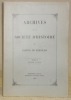 Archives de la société d’histoire du Canton de Fribourg. Tome 10 (X), deuxième livraison. Meyer, W.-J. Catalogue des manuscrits de la bibliothèque de ...