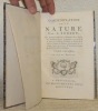 Contemplation de la nature. Seconde édition. 2 volumes.. BONNET, C(harles).